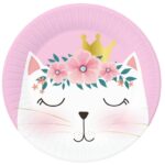 Πιάτα γλυκού Γατούλα φλοράλ (6 τεμ)