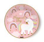 Πιάτα γλυκού Μονόκερος - Ουράνιο Τόξο (8 τεμ)