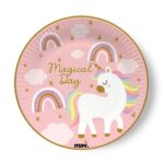 Πιάτα γλυκού Μονόκερος - Ουράνιο Τόξο (8 τεμ)