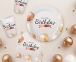 Πιάτα γλυκού Rosegold Birthday (6 τεμ) - Image 2