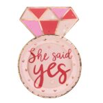 Πιάτα μονόπετρο She Said Yes (6 τεμ)