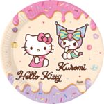 Πιάτα πάρτι Hello Kitty & Kuromi (8 τεμ)