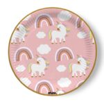 Πιάτα φαγητού Μονόκερος - Ουράνιο Τόξο (8 τεμ)
