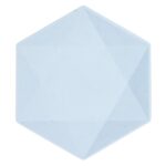 Πιάτα Vert Décor γαλάζιο εξάγωνο (6 τεμ)