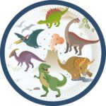 Πιατάκια γλυκού Happy Dinosaur (8 τεμ) - Image 2