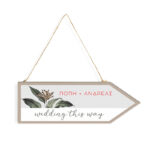 Πινακίδα Γάμου βέλος Dusk Botanical