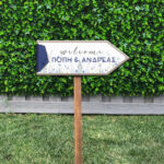 Πινακίδα Γάμου βέλος Dusty Blue - Image 2