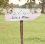 Πινακίδα Γάμου Watercolor Floral