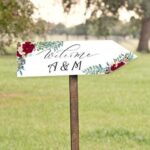 Πινακίδα Γάμου βέλος Royal Red