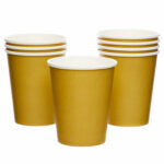Ποτήρια χάρτινα χρυσά Creme Brulee (8 τεμ) - Image 2
