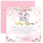 Προσκλητήριο βάπτισης Ελεφαντάκι κορίτσι - Image 2