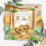 Προσκλητήριο βάπτισης Lion King - Image 2