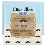 Προσκλητήριο βάπτισης Little Man - Image 3