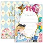 Προσκλήσεις πάρτυ Αλίκη στη χώρα των Θαυμάτων (8 τεμ)