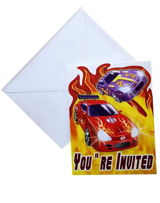 Προσκλήσεις πάρτυ Αυτοκίνητα ράλλυ (8 τεμ))