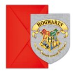 Προσκλήσεις πάρτυ Harry Potter Hogwards Houses (6 τεμ)