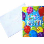 Προσκλήσεις πάρτυ με μπαλόνια Let's Party (8 τεμ)