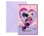 Προσκλήσεις πάρτυ Minnie Junior (6 τεμ)
