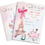 Προσκλήσεις πάρτυ Girl in Paris (8 τεμ)