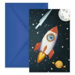 Προσκλήσεις Space Party 6 τεμ)