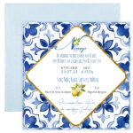 Προσκλητήριο βάπτισης - Mediterranean Λεμόνι