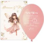 Προσκλητήριο Βάπτισης μπαλόνι - Νεραϊδοχώρα