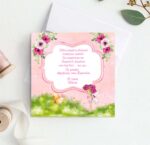 Προσκλητήριο Νεράιδα με τετράγωνο Φάκελο