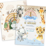 Προσκλητήριο πάρτυ Wild One - Μονόκαρτο