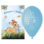 Προσκλητήριο Βάπτισης μπαλόνι Ελαφάκι Bambi