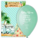 Προσκλητήριο βάπτισης μπαλόνι Tropical