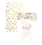 Προσκλητήριο Βάπτισης Κύκνος μονόκαρτο - Image 2