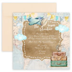 Προσκλητήριο Βάπτισης Vintage Ταξίδια