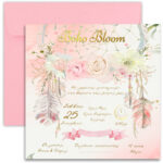Προσκλητήριο βάπτισης Ονειροπαγίδα Boho Bloom - Image 2