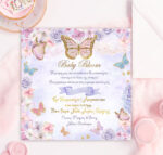 Προσκλητήριο βάπτισης Πεταλούδα