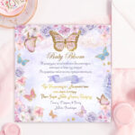 Προσκλητήριο βάπτισης Πεταλούδα