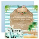 Προσκλητήριο βάπτισης Aloha Bloom - Image 2