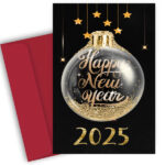 Πρωτοχρονιάτικη Κάρτα - Χρυσή Μπάλα 2025