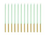 Ψηλά Κεράκια Απαλό Πράσινο (12 τεμ)