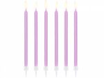 Ψηλά Κεράκια τούρτας Λιλά (12 τεμ)