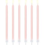 Ψηλά Κεράκια τούρτας Ροζ (12 τεμ)