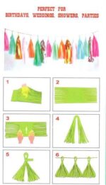 Rose Gold γιρλάντα με φούντες (12 τεμ) - Image 3