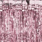 Ροζ-Xρυσή foil Κουρτίνα Πάρτυ (90x250cm)