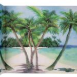 Runner Τραπεζιού παραλία και φοίνικες 5m
