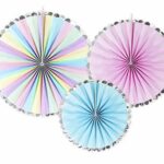 Σετ χάρτινες βεντάλιες "Unicorn" (3 τεμ.)