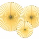 Σετ χάρτινες βεντάλιες κίτρινες (3 τεμ)