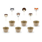 Σετ για cupcake Ζώα Δάσους Woodland (6 τεμ) - Image 4