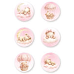 Σετ κονκάρδες Αρκουδάκι κορίτσι (6 τεμ)