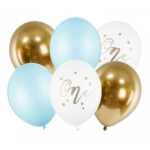 Σετ Μπαλόνια "One" Γαλάζιο mix (6 τεμ)