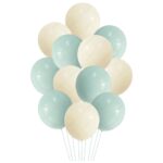 Σετ Μπαλόνια - Baby Blue & Ιβουάρ (12 τεμ)