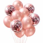 Σετ Μπαλόνια - Chrome και διάφανο με κομφετί (12 τεμ)